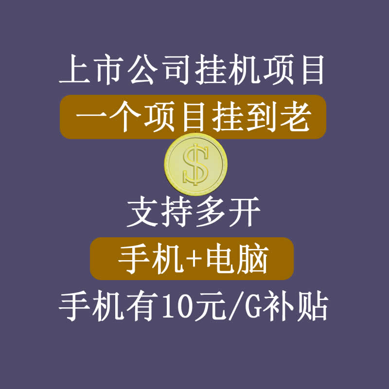 正规挂机项目，支持手机电脑一起挂，支持虚拟机多开，可以挂到老-第一资源库
